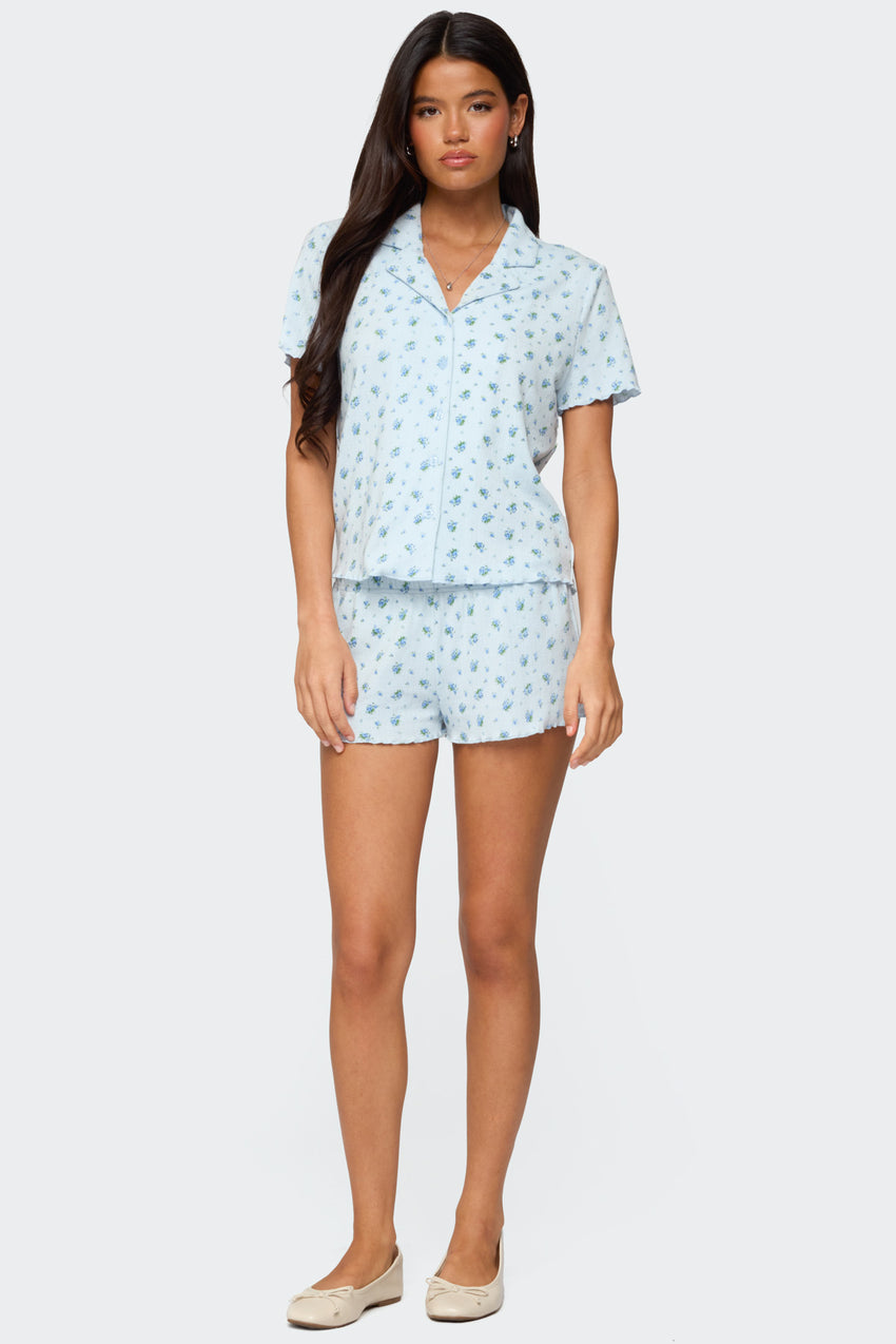 Camden Floral Pointelle Shorts