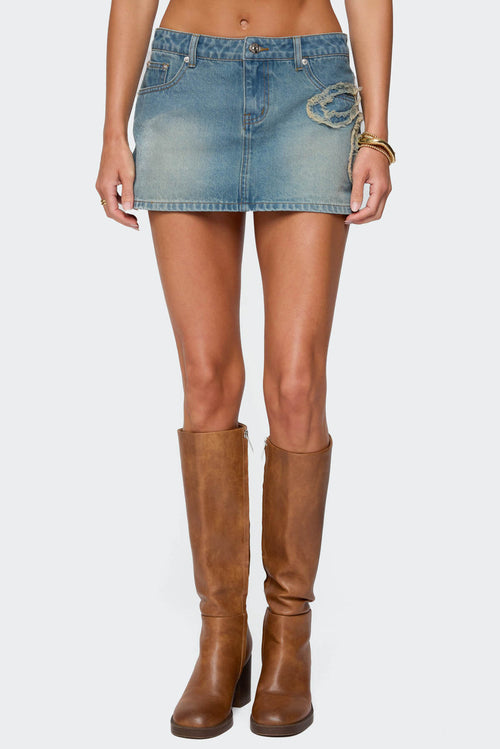 Bowiee Denim Mini Skirt