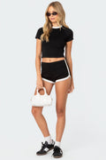 Elana Contrast Micro Shorts
