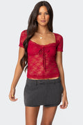 Roxana Sheer Lace Top