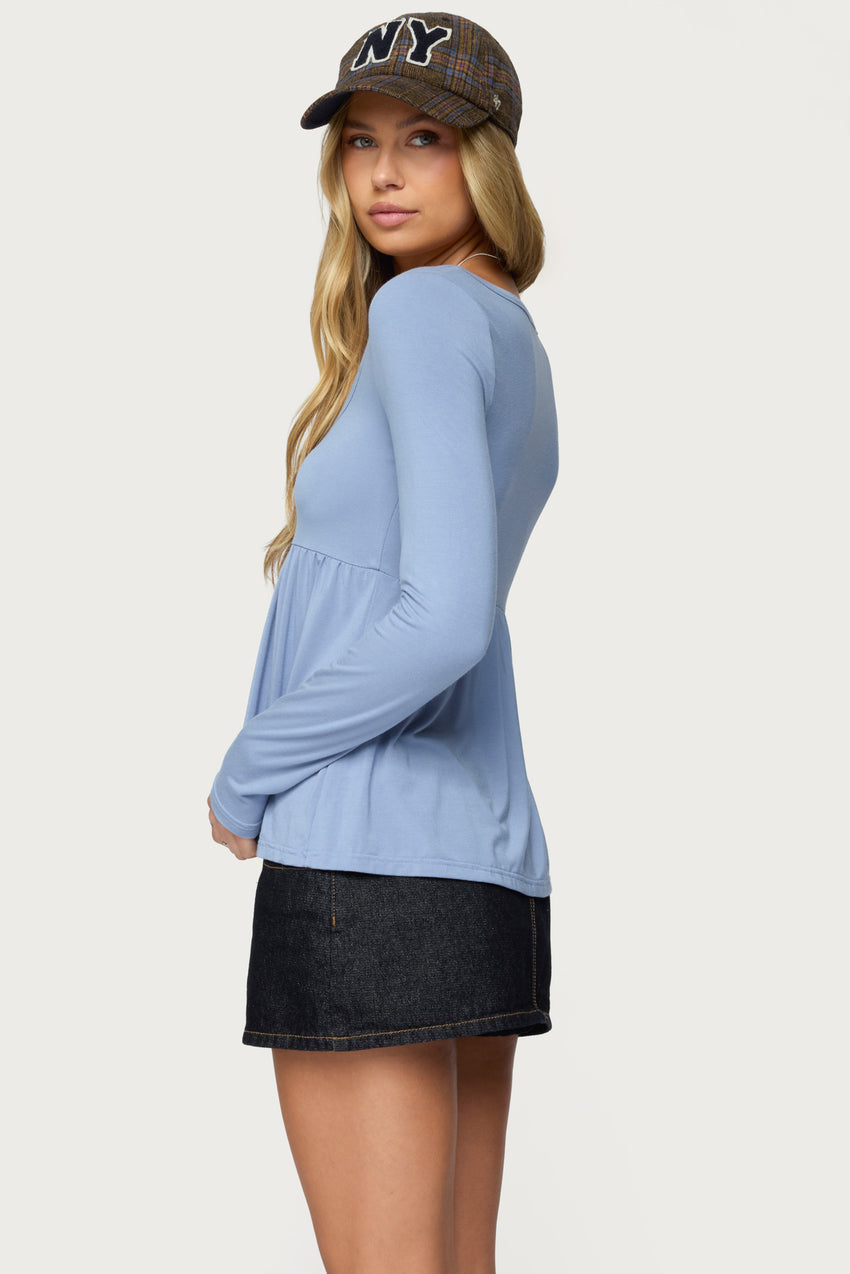 Lilla Henley Babydoll Top
