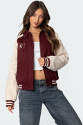 Varsity Oversized Bomber Jacket