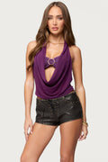 Issey Layered Bandeau Cowl Neck Top