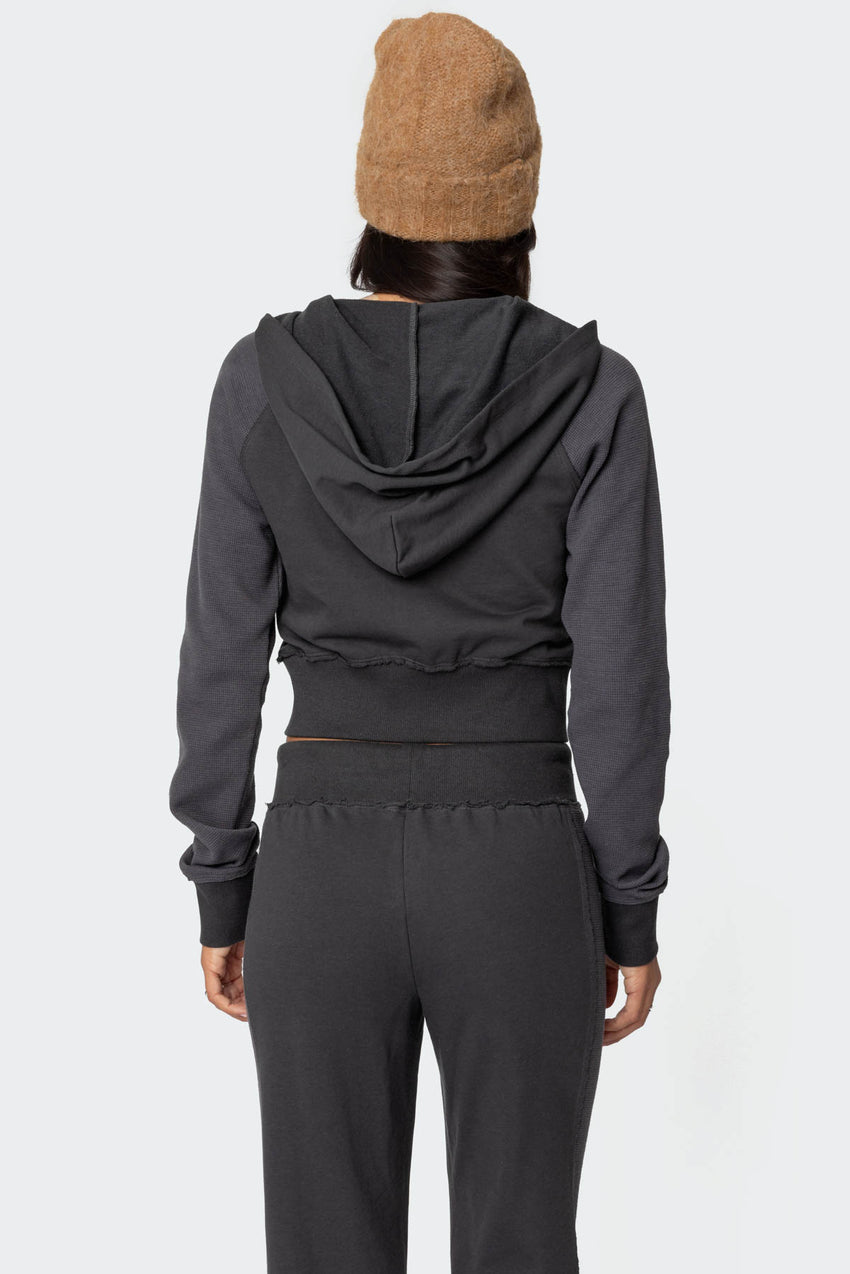 Chandler Waffle Zip Up Hoodie