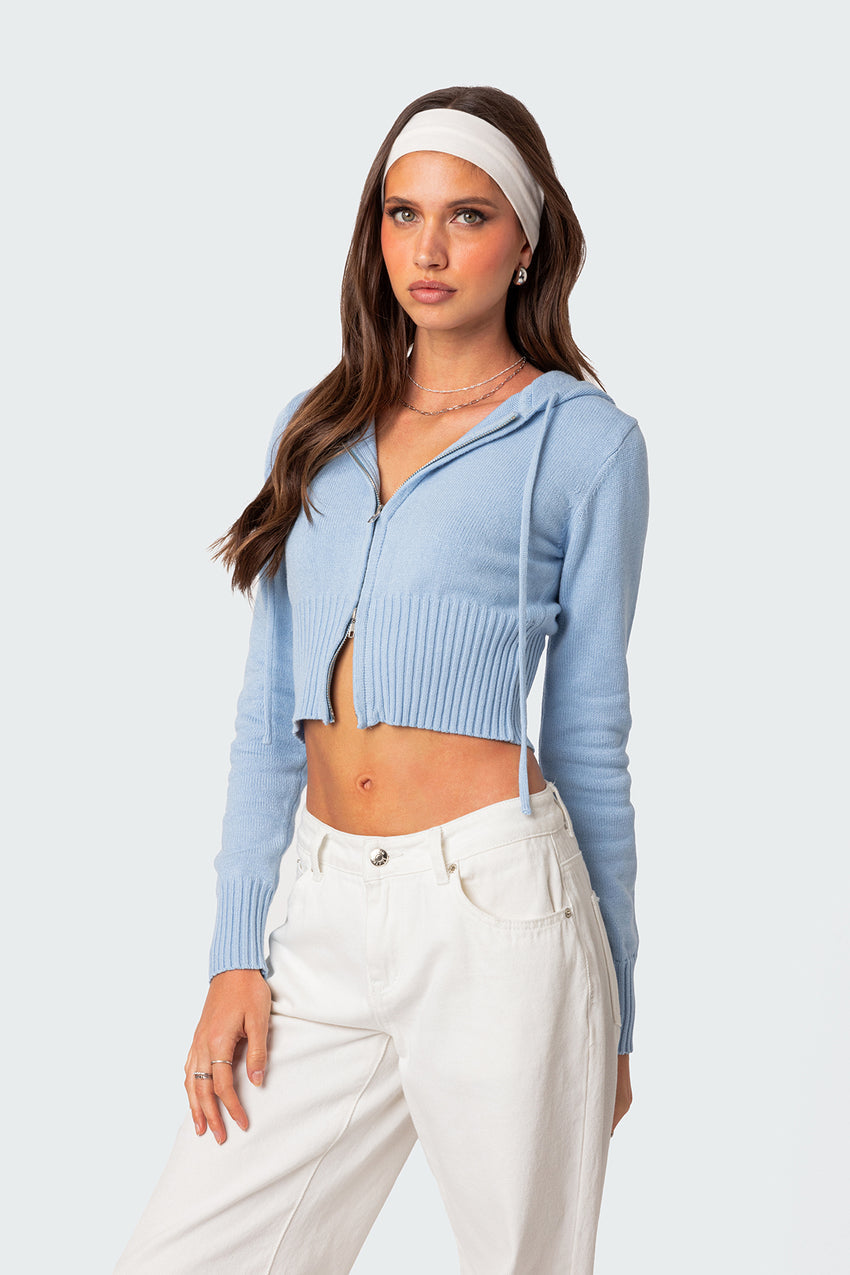 Desiree Knitted Hooded Cardigan