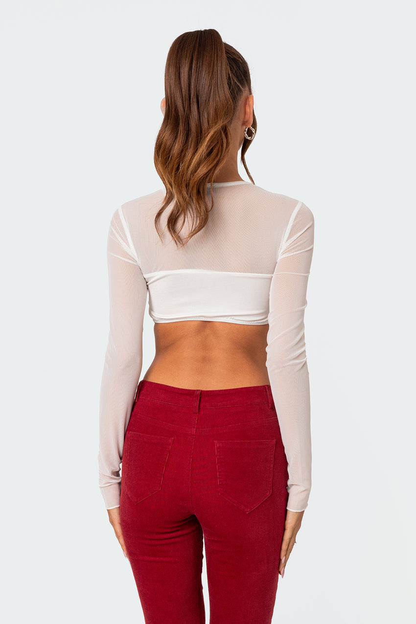 Night Out Sheer Crop Top
