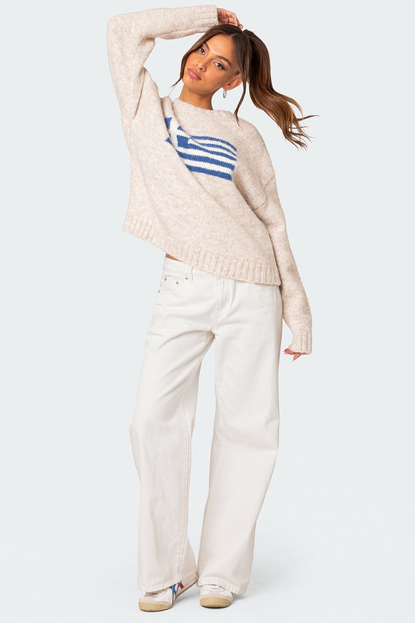 Greece Oversized Chunky Knit Sweater