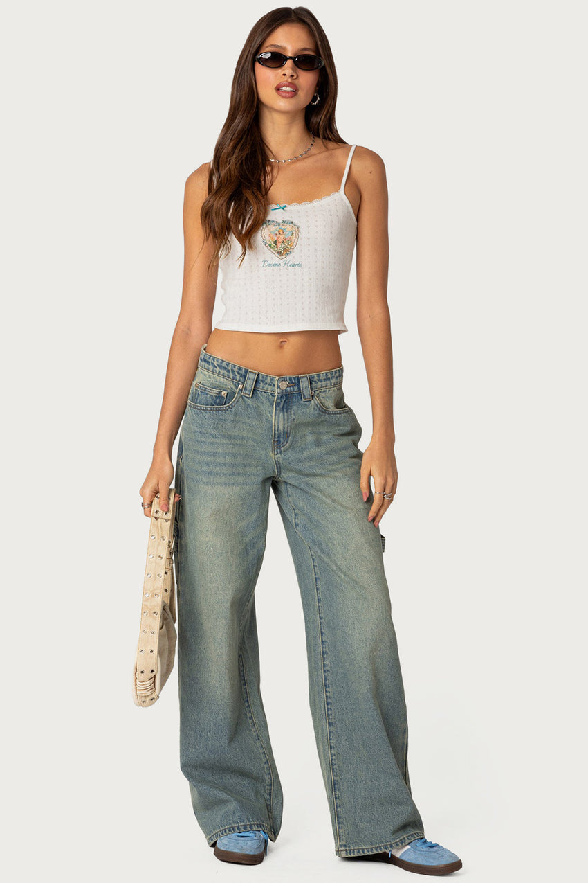 Divine Hearts Pointelle Tank Top