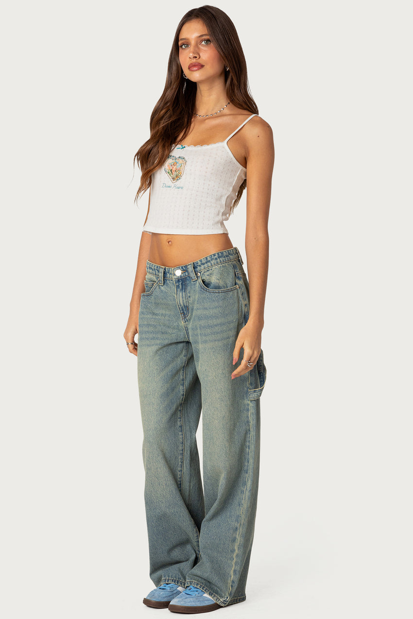 Divine Hearts Pointelle Tank Top
