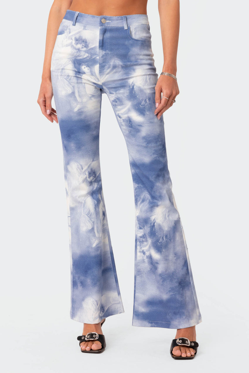 Saint Printed Flared Jeans