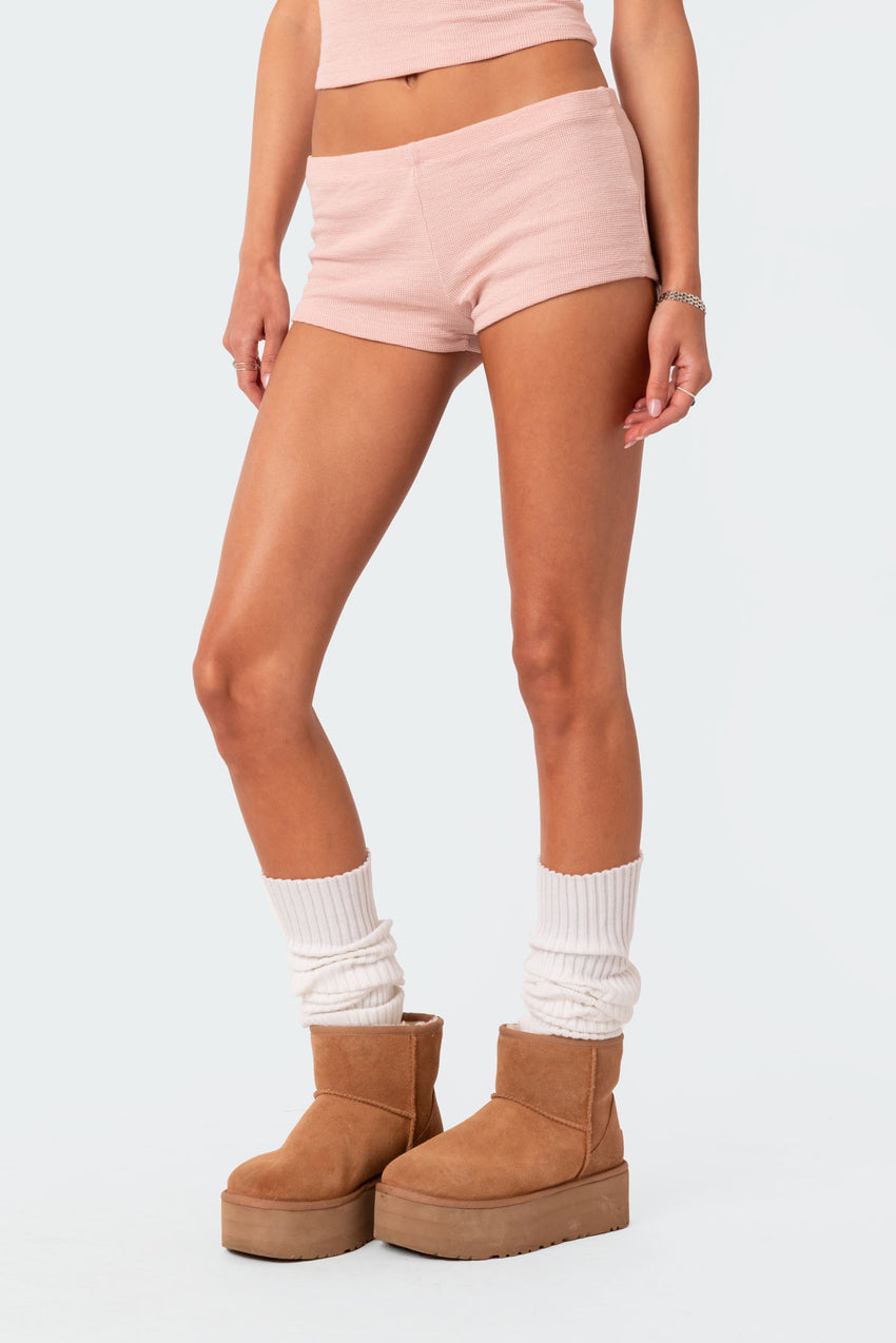 Ella Waffle Micro Shorts
