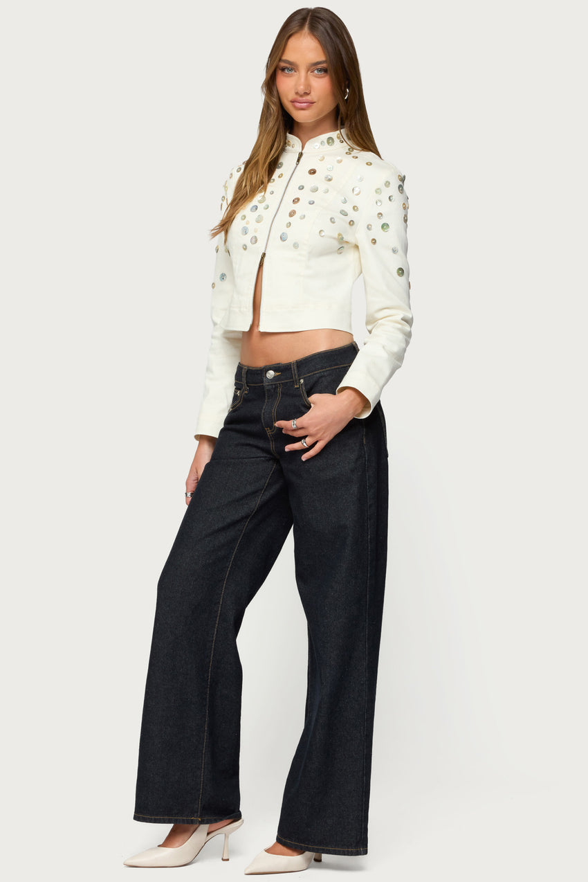 Elira Iridescent Fitted Jacket