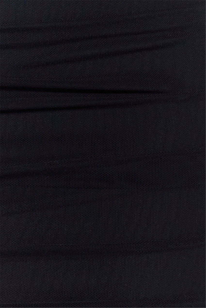 One Night In Spain Mesh Mini Dress Black