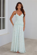 Among the Flowers Maxi Dress Blue