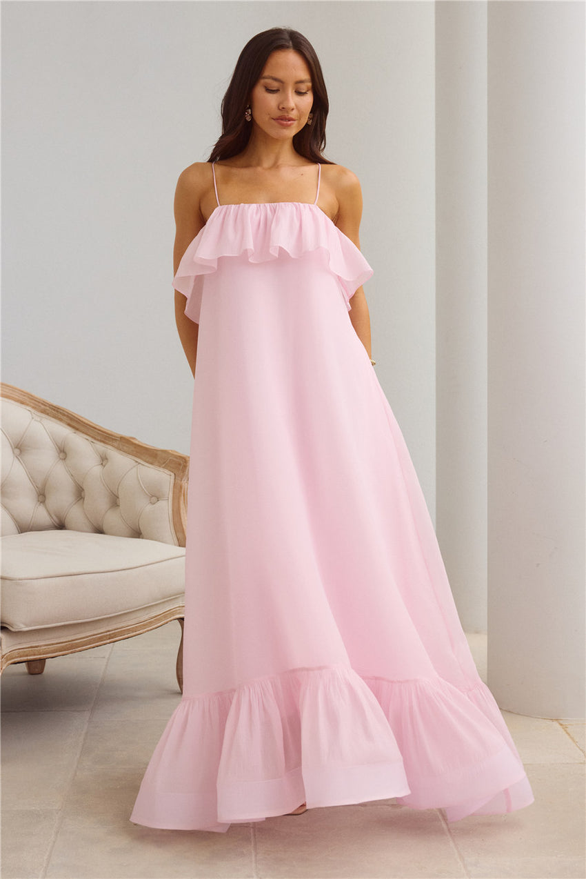 Flourishing Fantasy Maxi Dress Pink