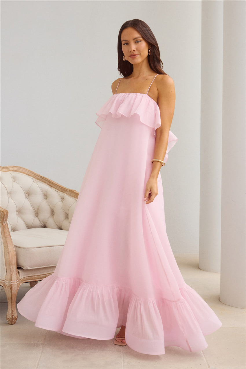Flourishing Fantasy Maxi Dress Pink