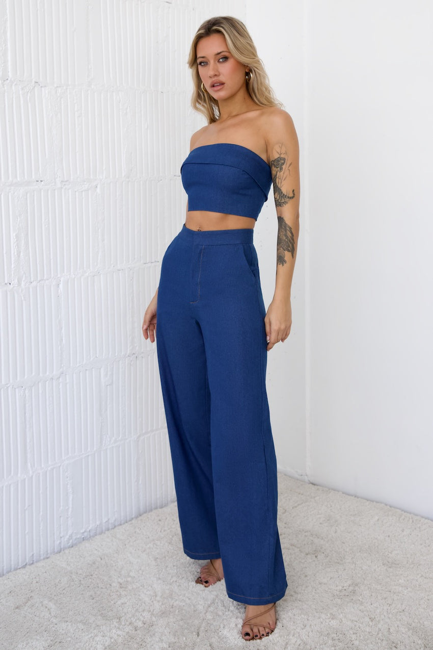 On Edge Crop Top Denim
