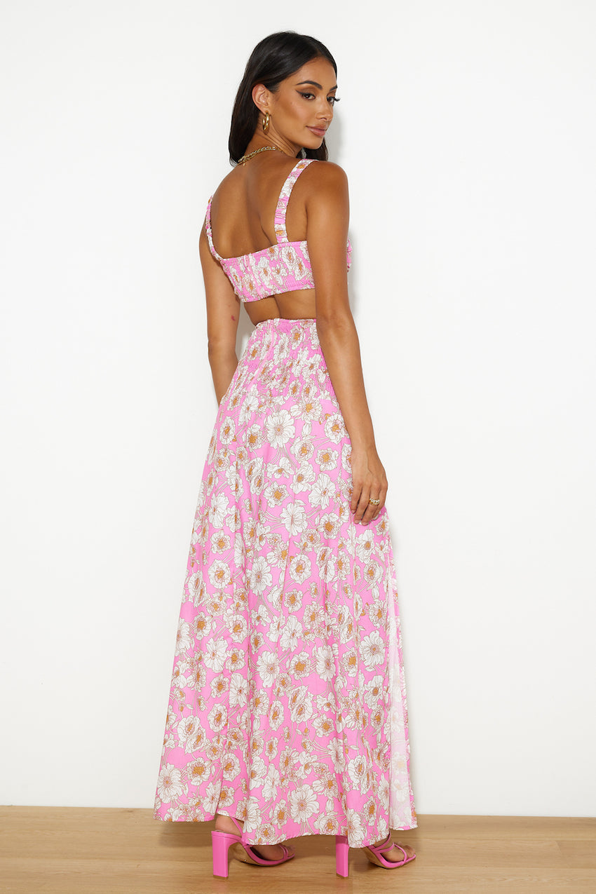 Dancing Under The Glow Crop Top Pink