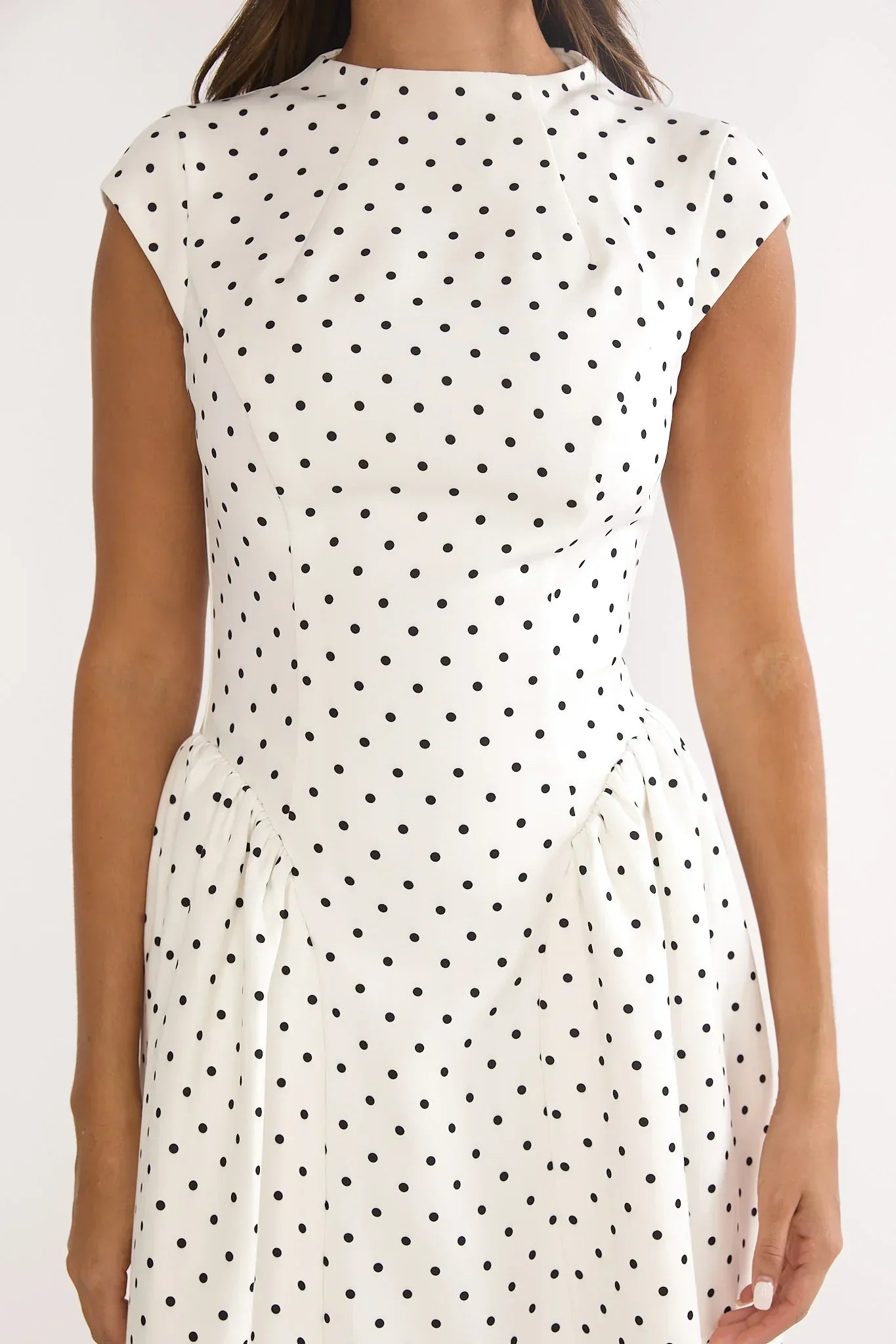 Lynnie Cap Sleeve Maxi Dress Polka Dot