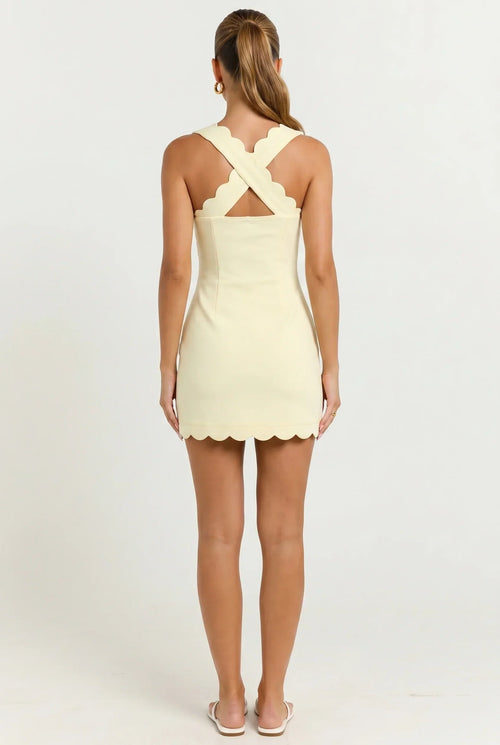 Country Club Scallop Mini Dress