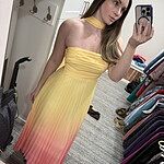 Sunset Magic Strapless Pleated Maxi Dress Yellow
