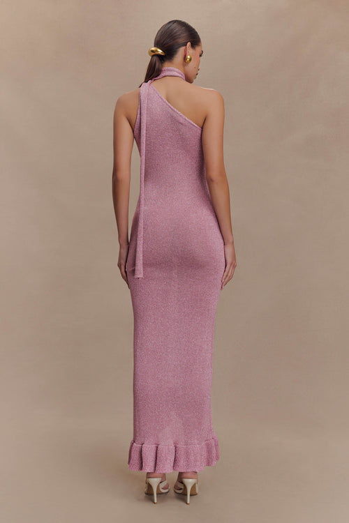 Celestino Floral Metallic Knit Maxi Dress - Pink
