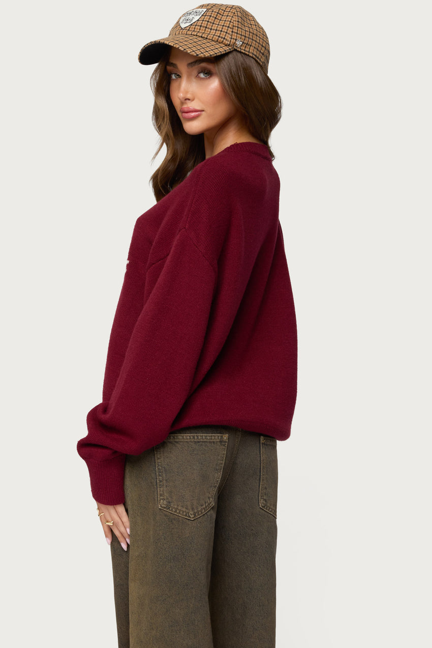Swan Oversized Knit Sweater