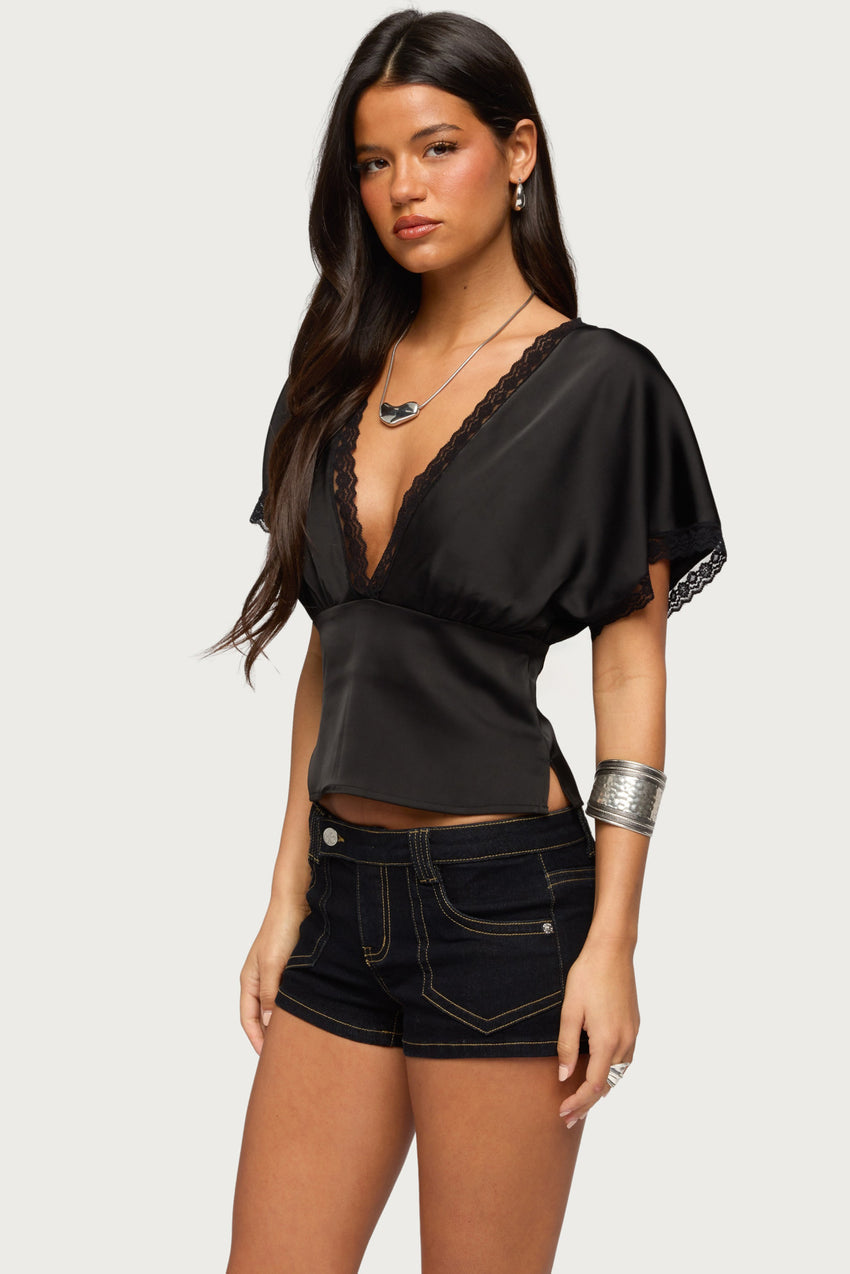 Ihara Lacey Cinched Waist Top