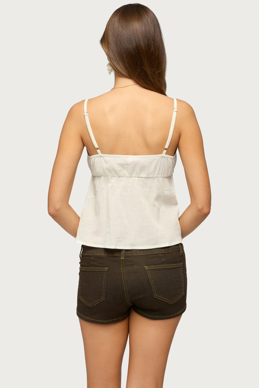 Stellana Babydoll Cotton Tank Top