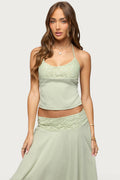 Evia Lacey Backless Halter Top