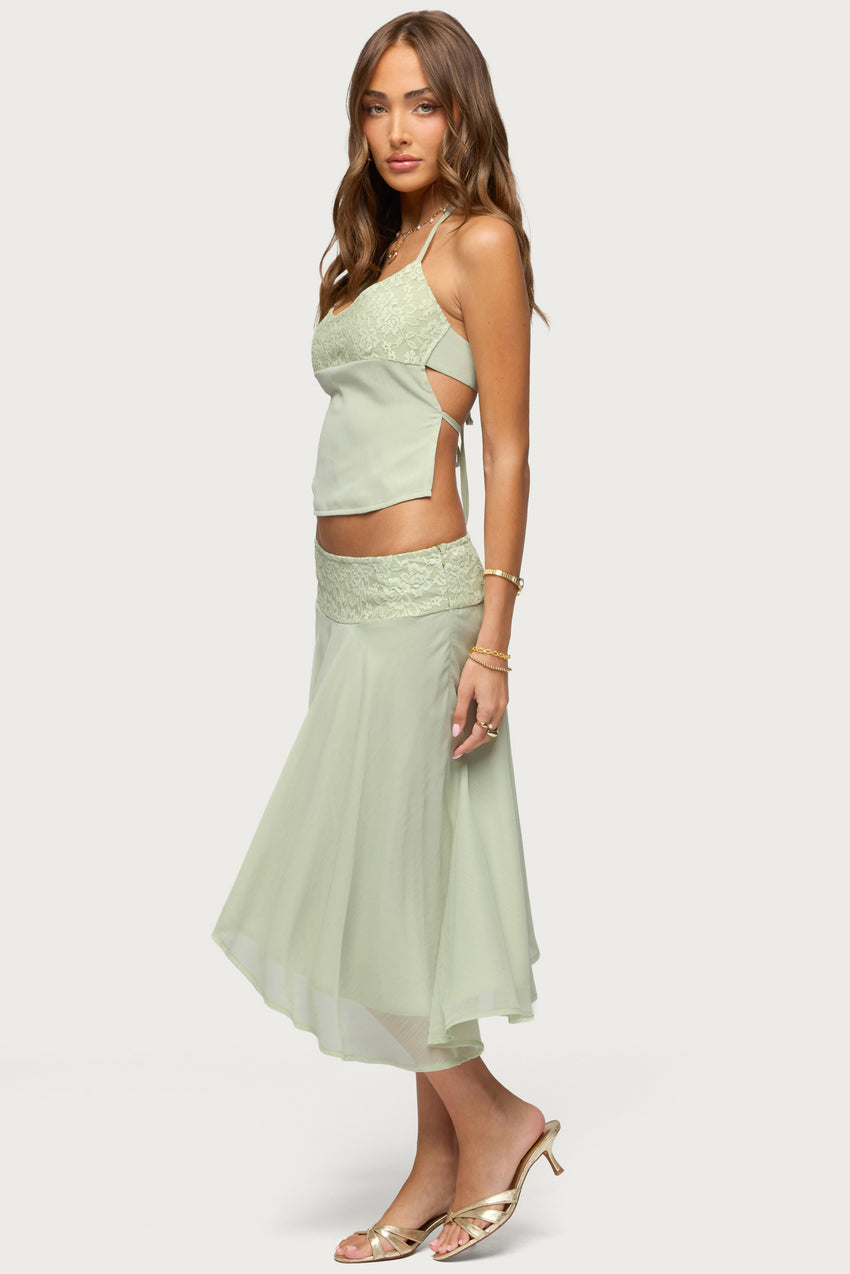 Evia Lacey Backless Halter Top