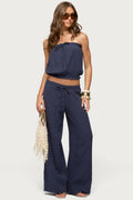 Viktoria Wide Leg Gauze Pants