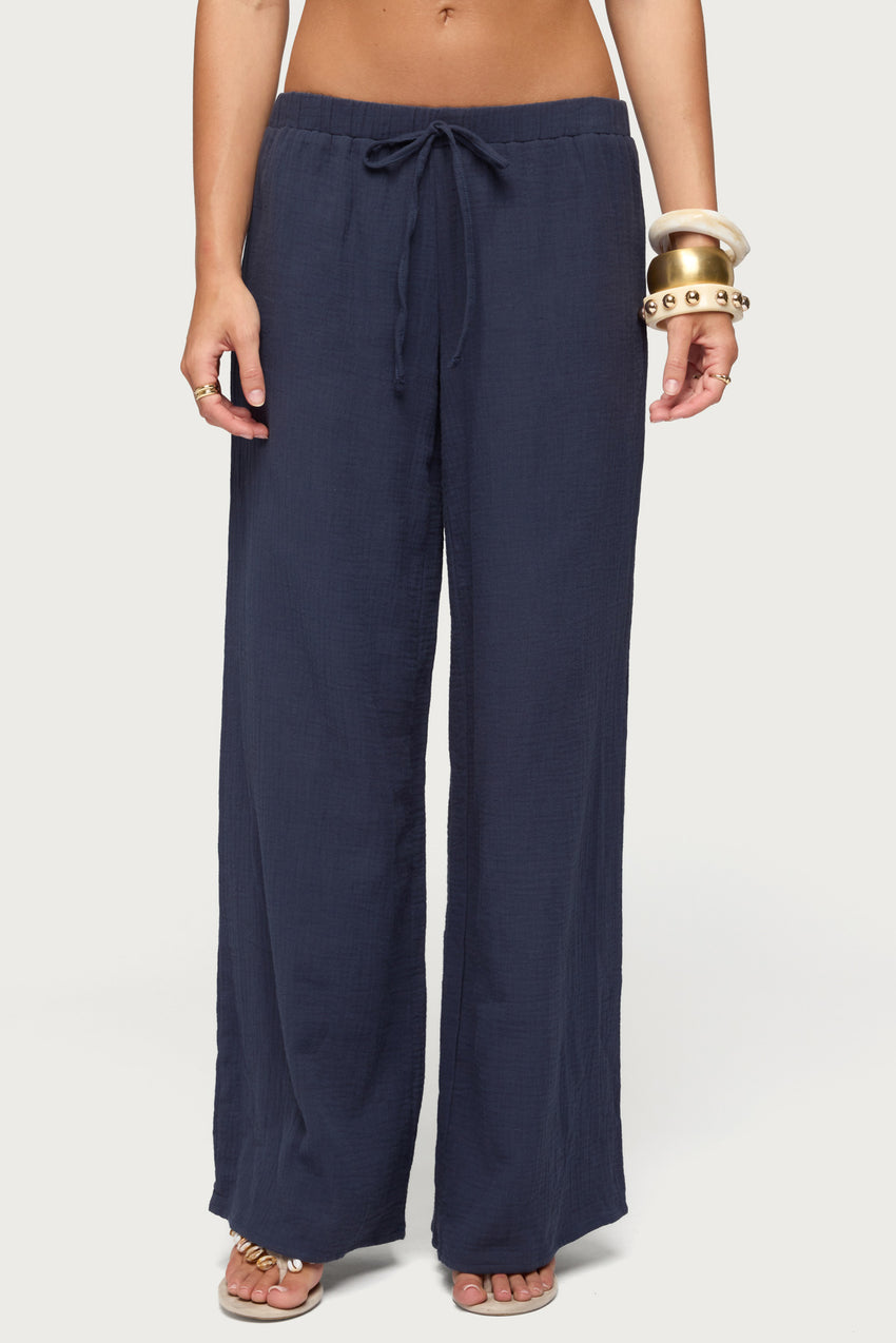 Viktoria Wide Leg Gauze Pants