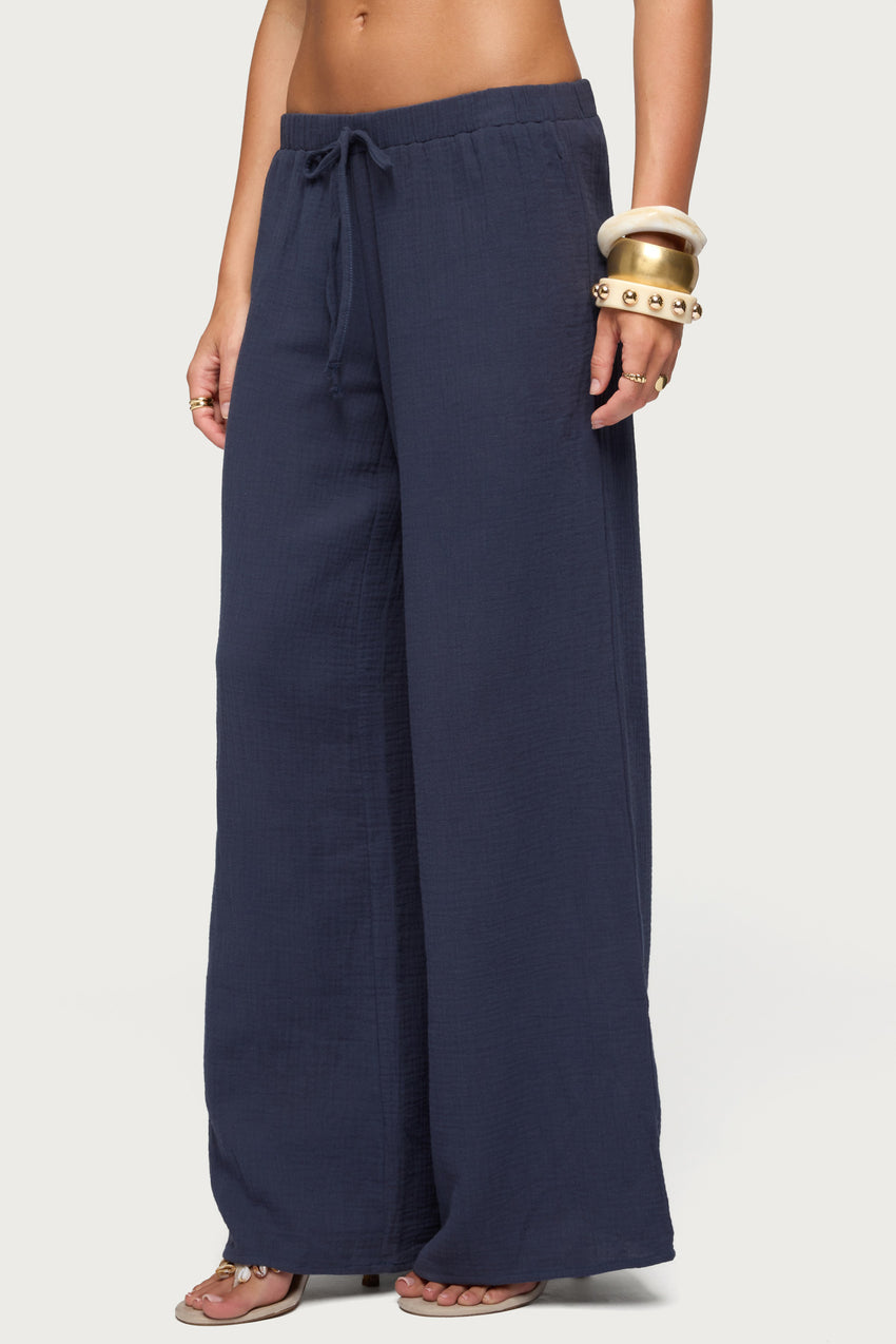 Viktoria Wide Leg Gauze Pants