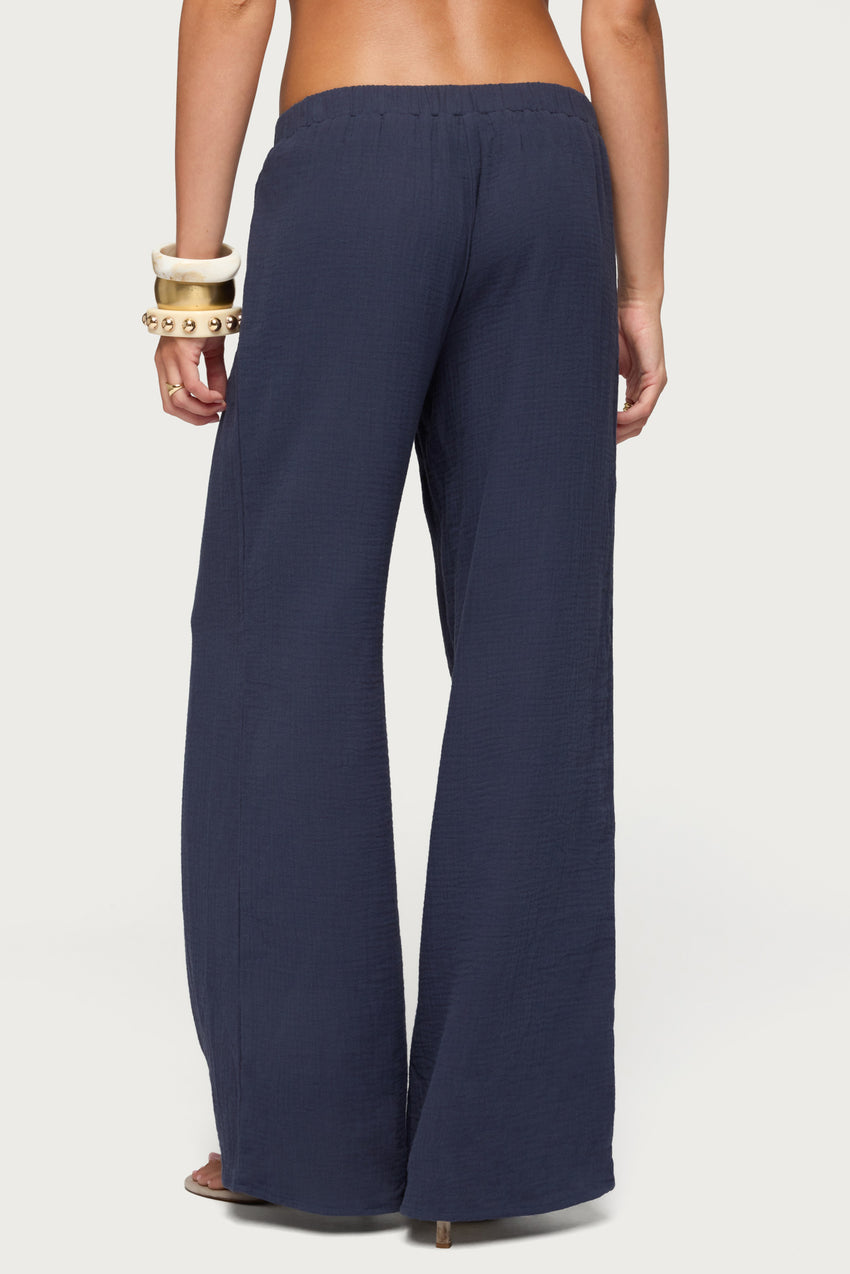 Viktoria Wide Leg Gauze Pants